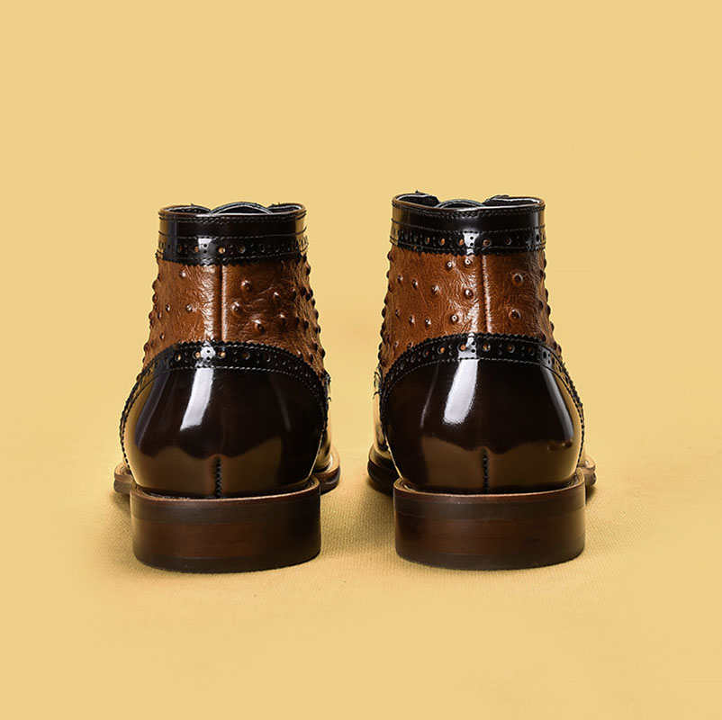 GUYSTEP™-Front Zipper Genuine Leather Ankle Boots