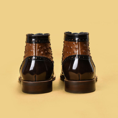 GUYSTEP™-Front Zipper Genuine Leather Ankle Boots