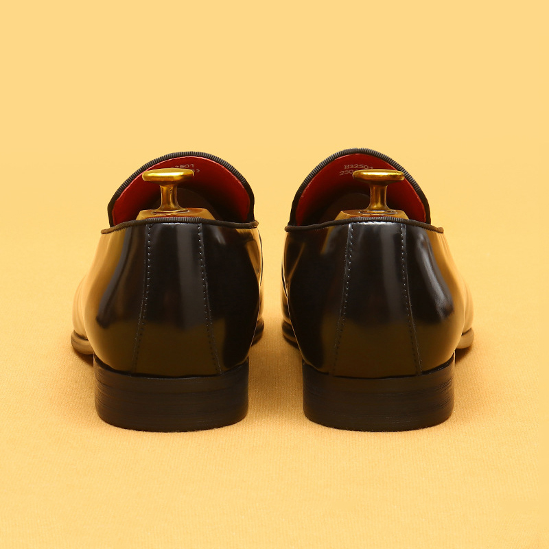 Men's Full-Grain Patent Leather Business-Casual Loafer Shoes