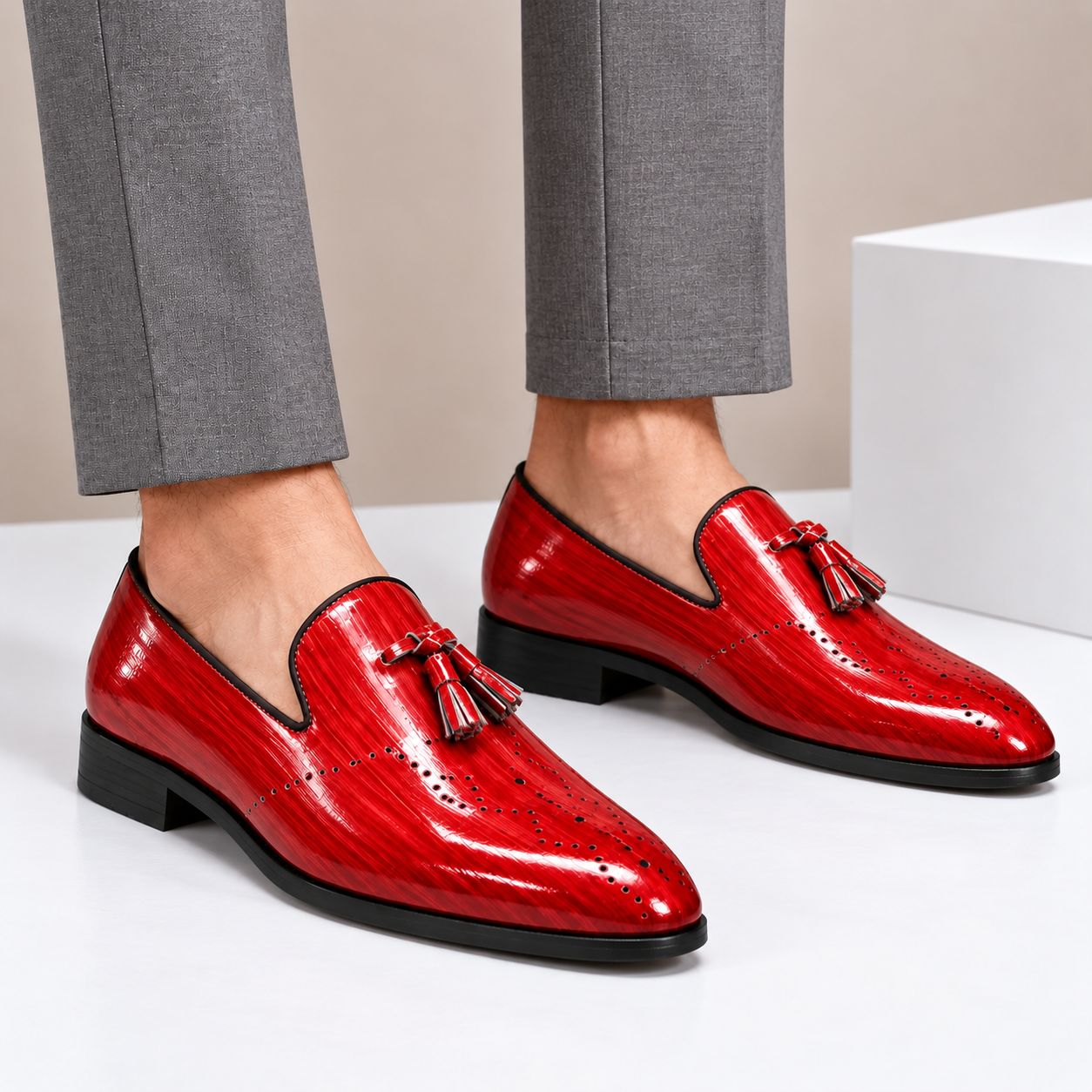 Kalvana Cowhide Leather Loafers