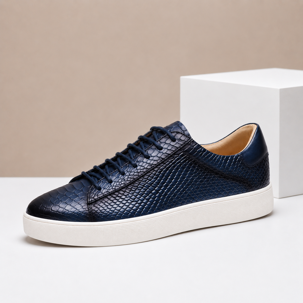 Men’s Premium Cowhide Leather Casual Sneakers – Multiple Colors