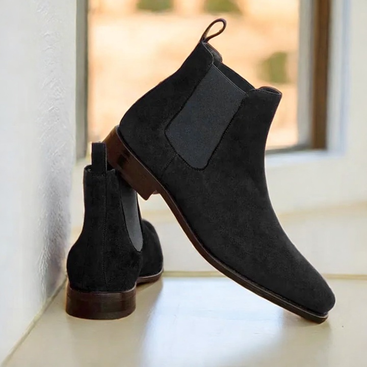 GUYSTEP™Men's Blue & Black Chelsea Boots – Classic Comfortable Style