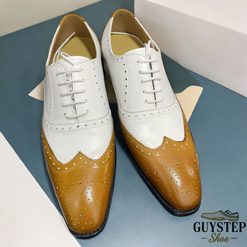 Shop Now: Multicolor Wing - tip Brogue Oxford Shoes for a Stylish Step