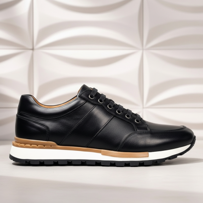 Men’s Premium Cowhide Leather Casual Sneakers – Multiple Colors
