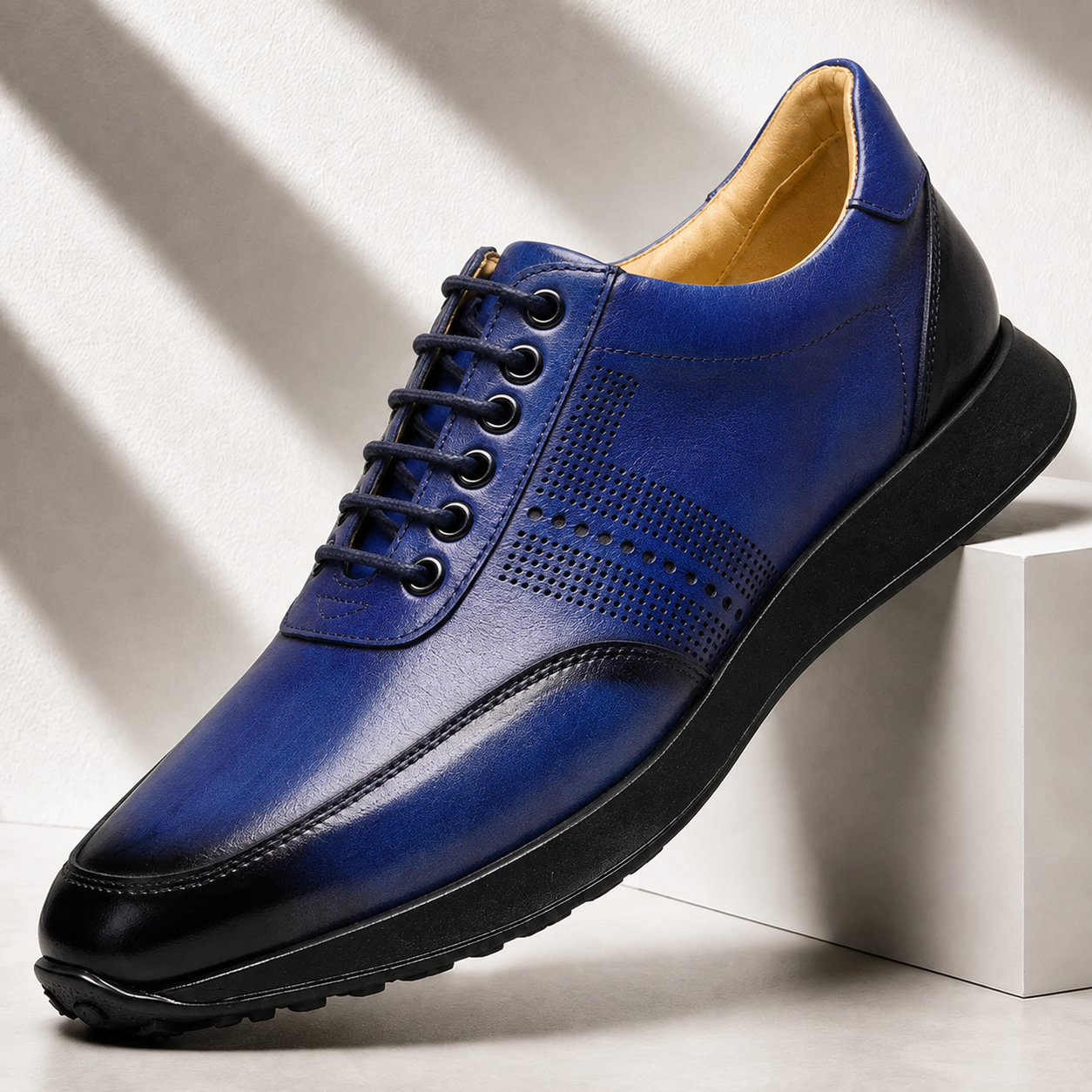 Men’s Premium Cowhide Leather Casual Sneakers – Multiple Colors