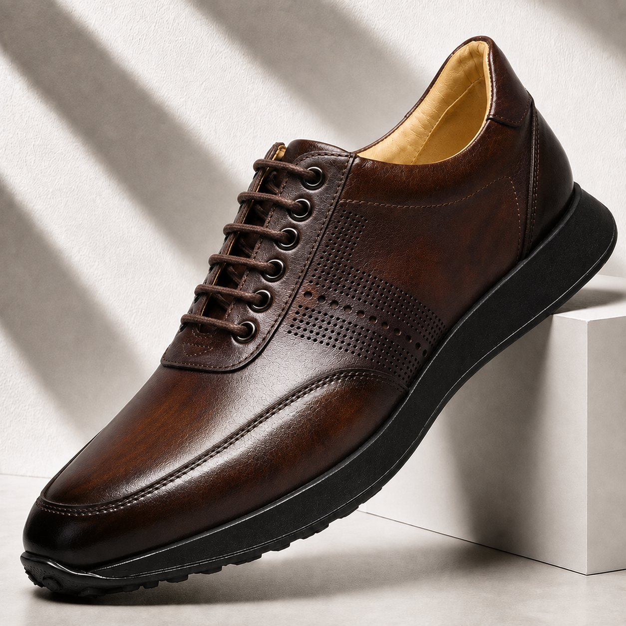 Men’s Premium Cowhide Leather Casual Sneakers – Multiple Colors