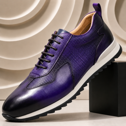 Men’s Premium Cowhide Leather Casual Sneakers – Multiple Colors