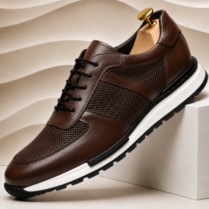 Men’s Premium Cowhide Leather Casual Sneakers – Multiple Colors