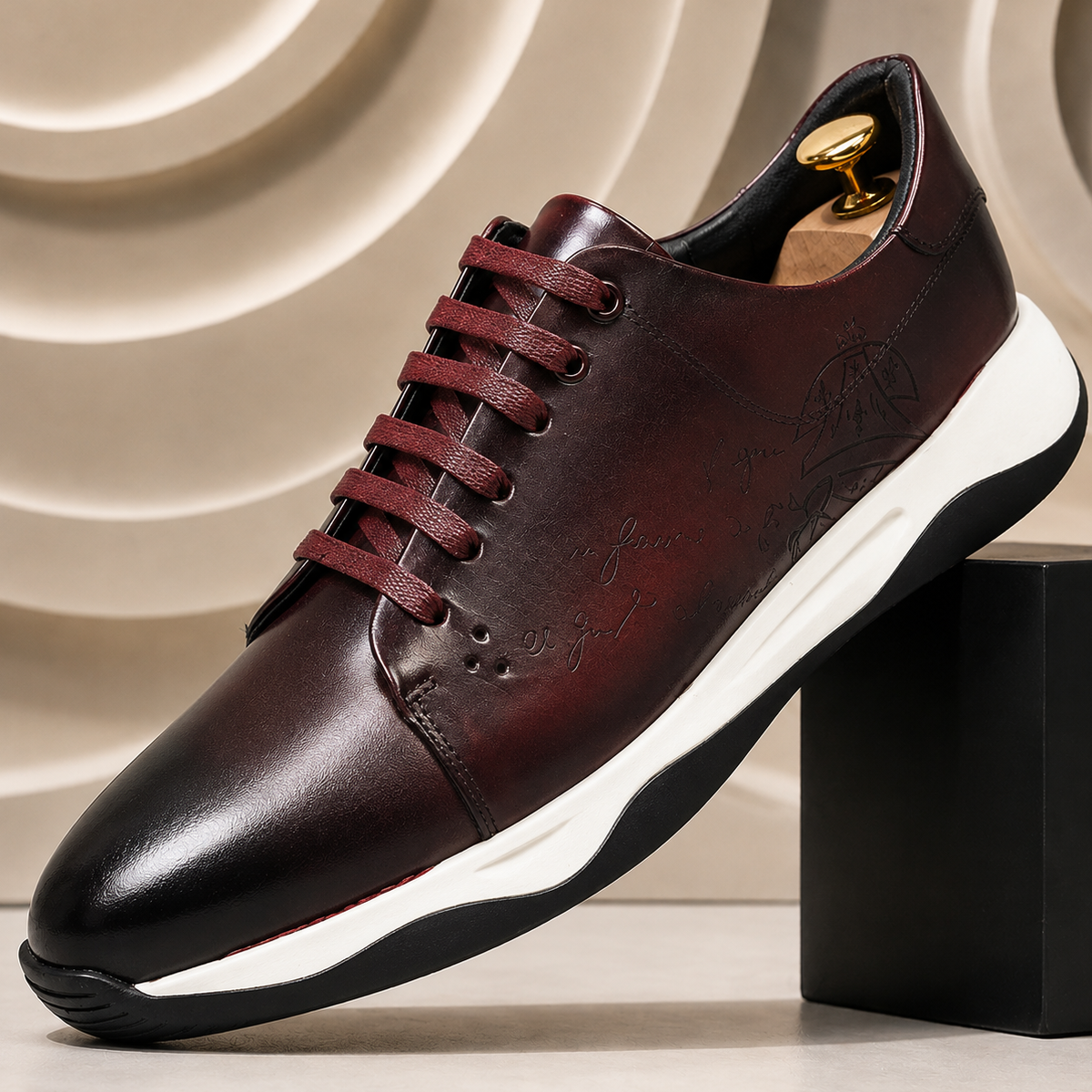 Men’s Premium Cowhide Leather Casual Sneakers – Multiple Colors