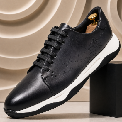 Men’s Premium Cowhide Leather Casual Sneakers – Multiple Colors