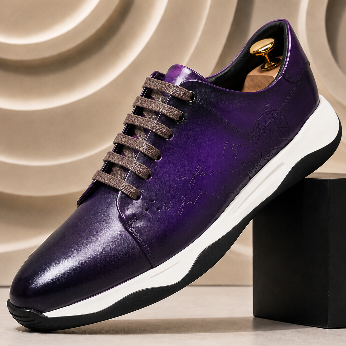 Men’s Premium Cowhide Leather Casual Sneakers – Multiple Colors