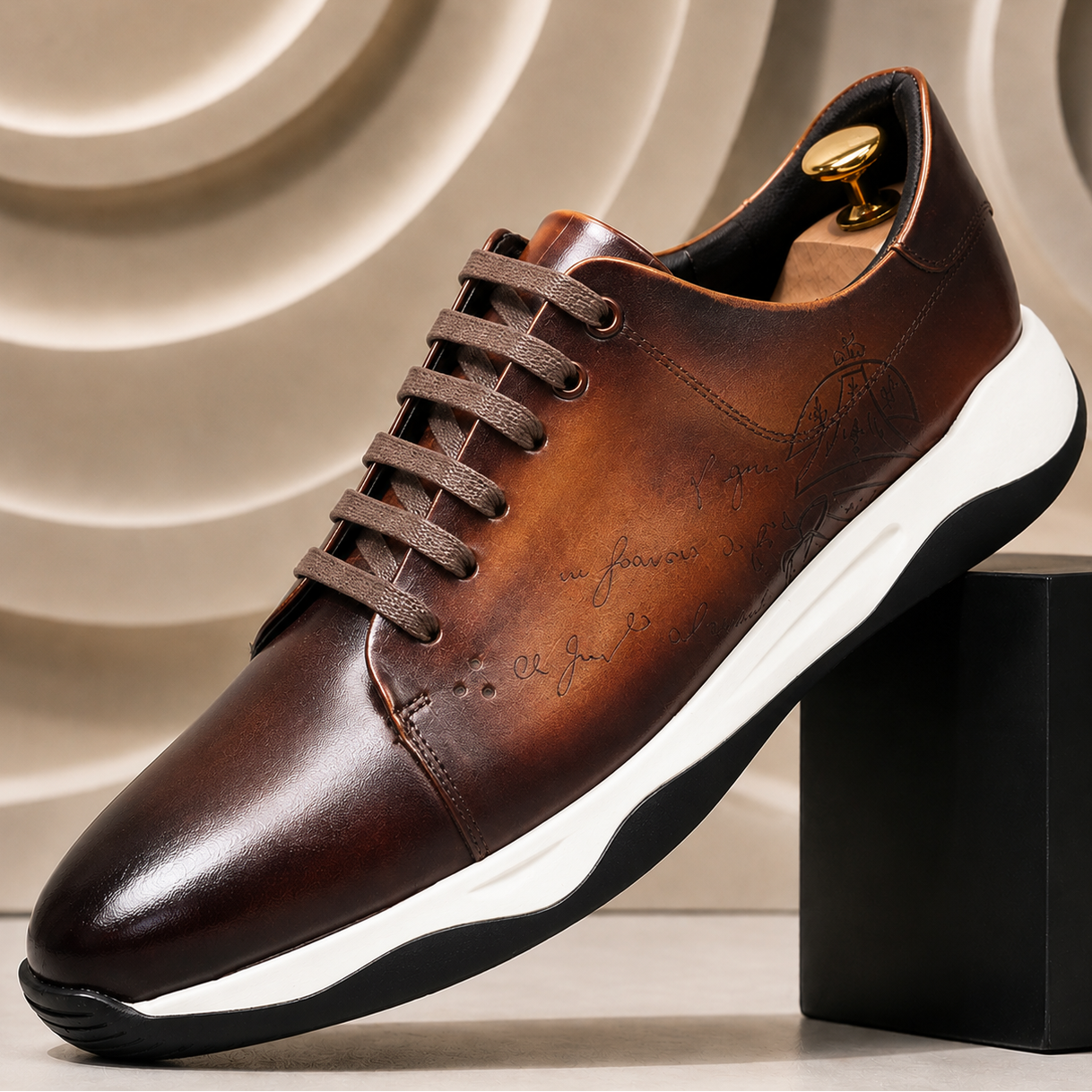 Men’s Premium Cowhide Leather Casual Sneakers – Multiple Colors