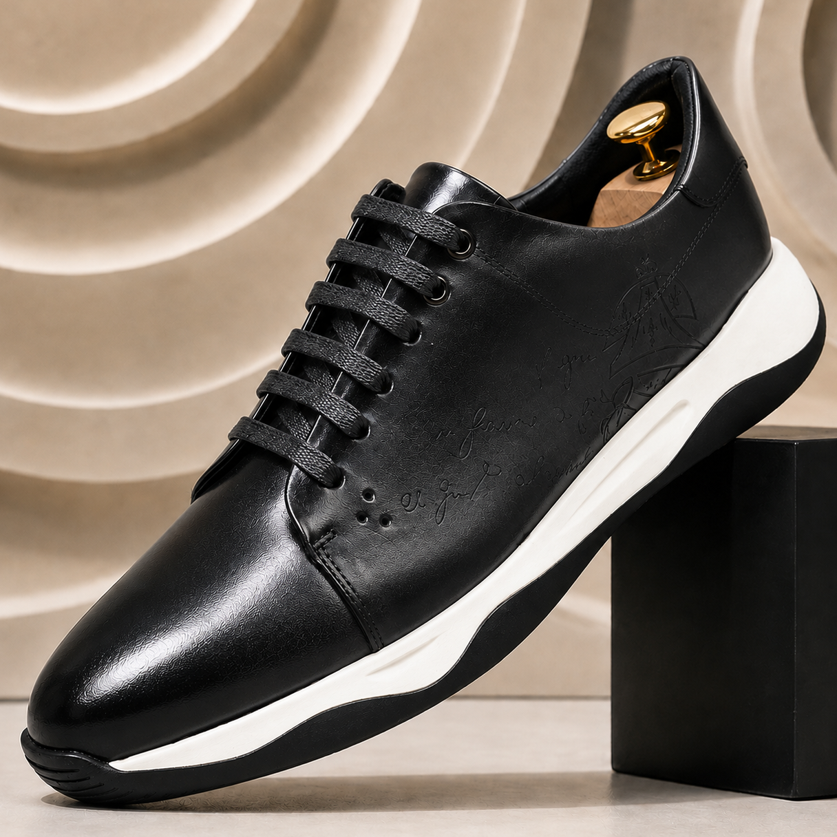 Men’s Premium Cowhide Leather Casual Sneakers – Multiple Colors