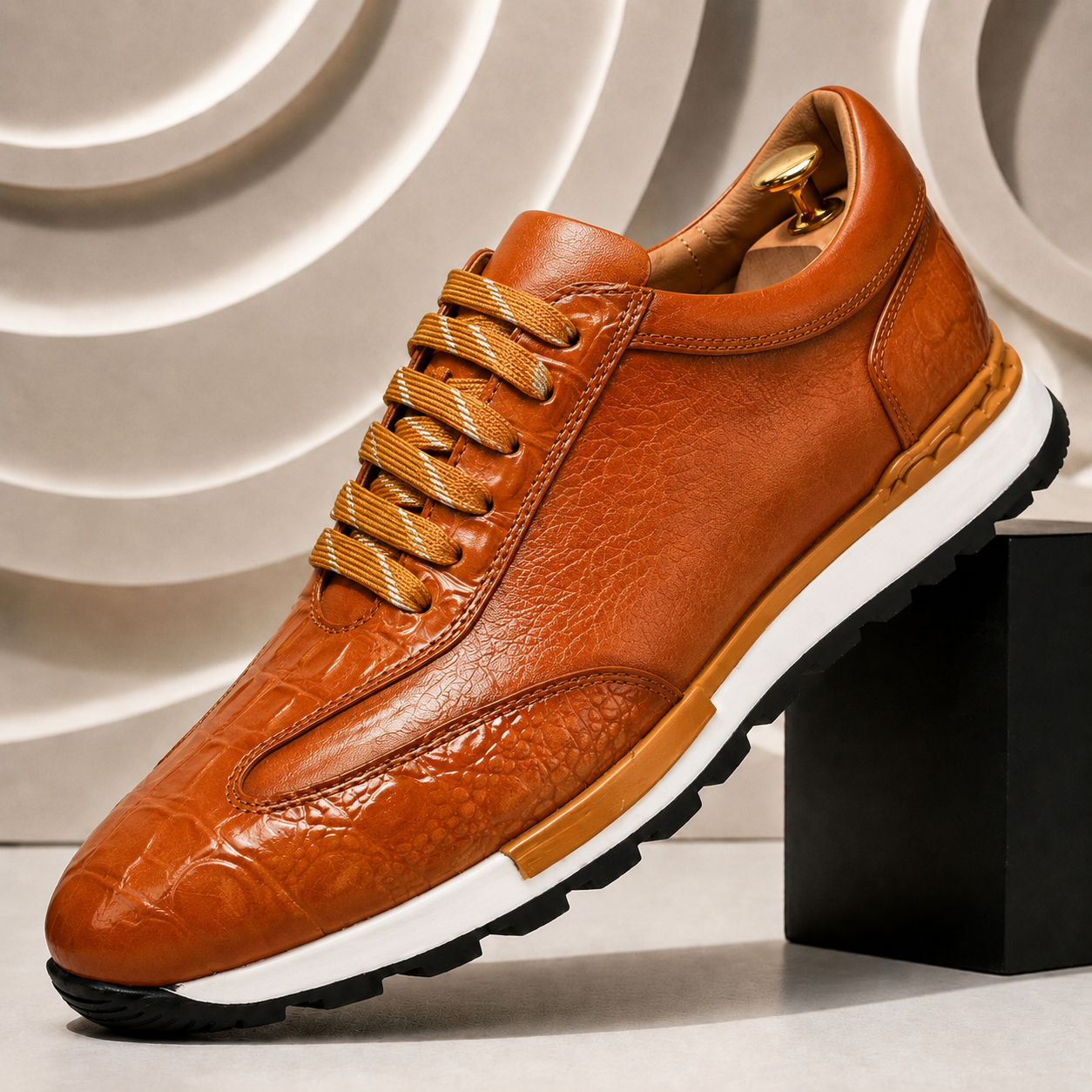 Men’s Premium Cowhide Leather Casual Sneakers – Multiple Colors