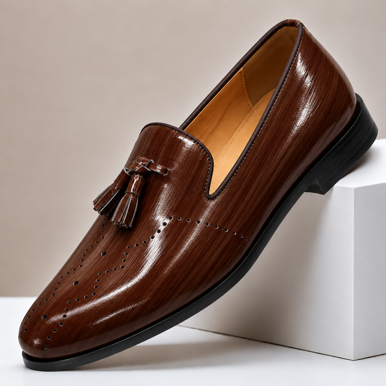 Kalvana Cowhide Leather Loafers