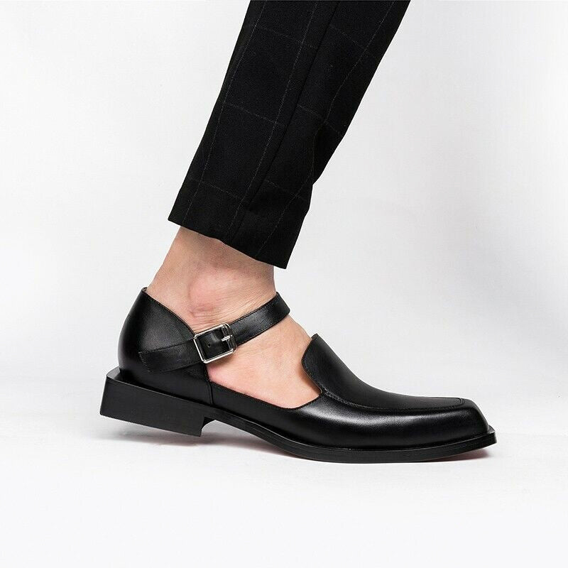 Dan Anthony Black Leather Sandals