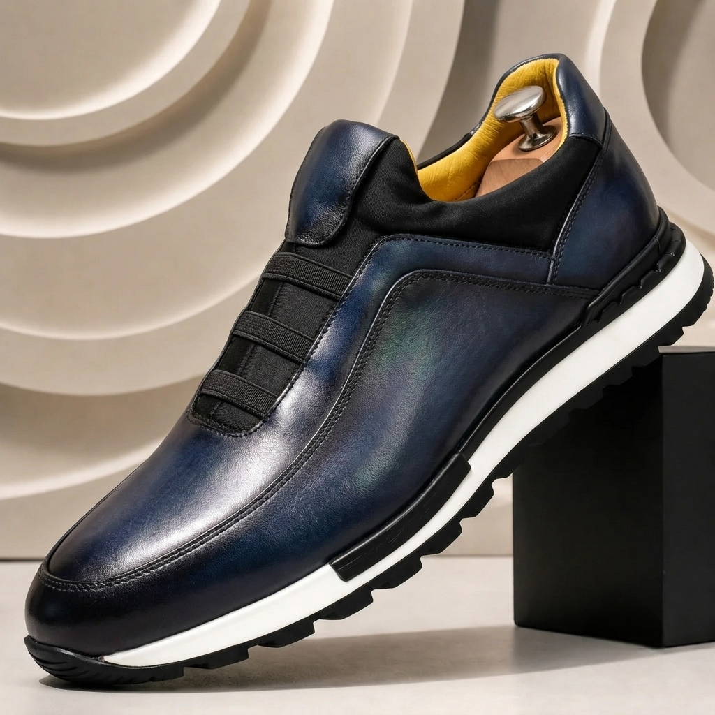 Men’s Premium Cowhide Leather Casual Sneakers – Multiple Colors