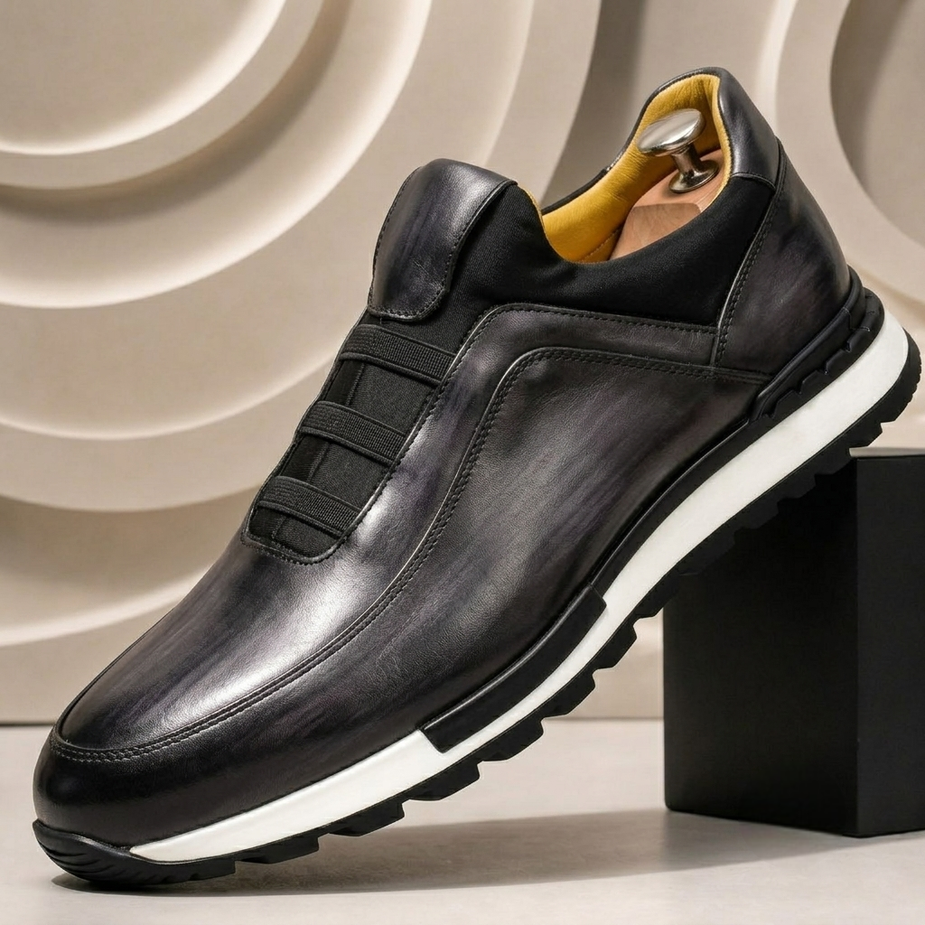 Men’s Premium Cowhide Leather Casual Sneakers – Multiple Colors