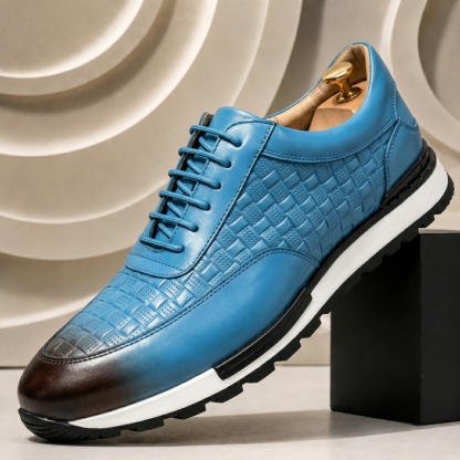 Men’s Premium Cowhide Leather Casual Sneakers – Multiple Colors