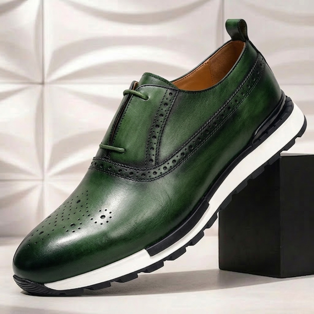Men’s Premium Cowhide Leather Casual Sneakers – Multiple Colors