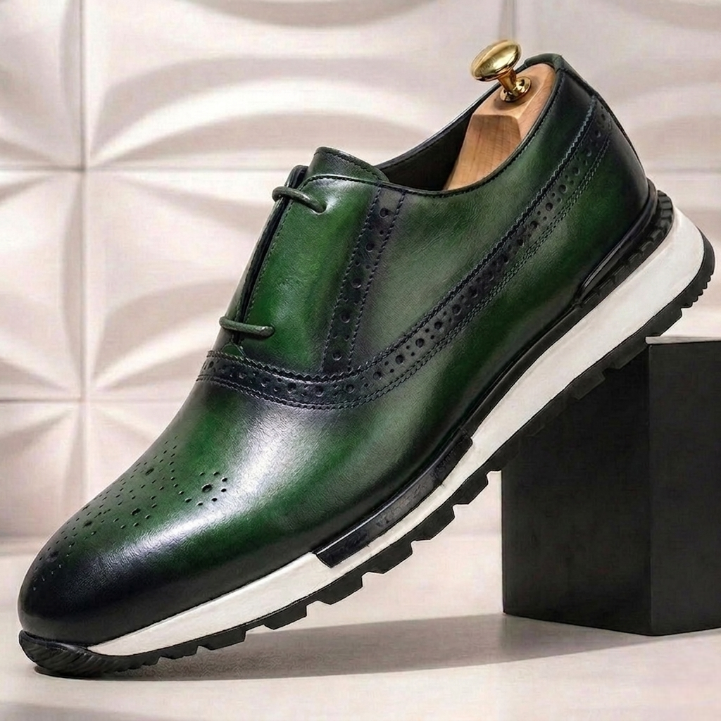Men’s Premium Cowhide Leather Casual Sneakers – Multiple Colors