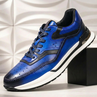 Men’s Premium Cowhide Leather Casual Sneakers – Multiple Colors