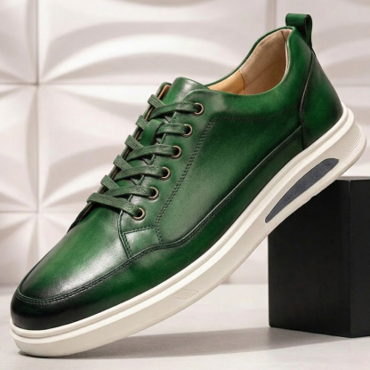 Men’s Premium Cowhide Leather Casual Sneakers – Multiple Colors