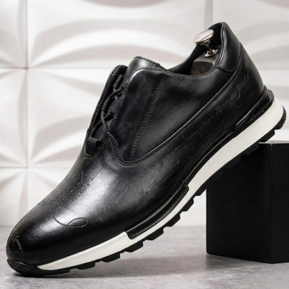 Men’s Premium Cowhide Leather Casual Sneakers – Multiple Colors