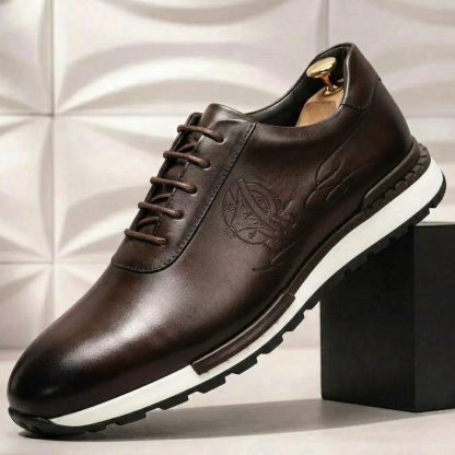Men’s Premium Cowhide Leather Casual Sneakers – Multiple Colors
