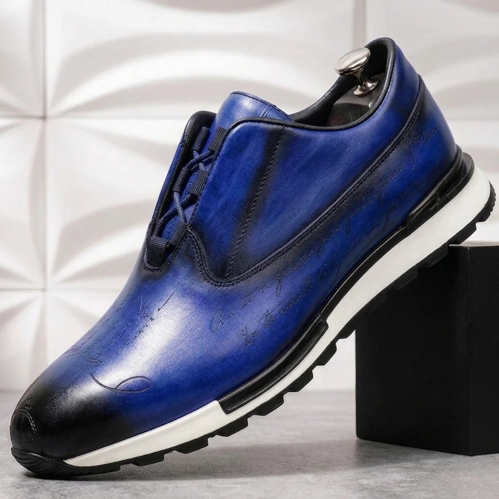 Men’s Premium Cowhide Leather Casual Sneakers – Multiple Colors