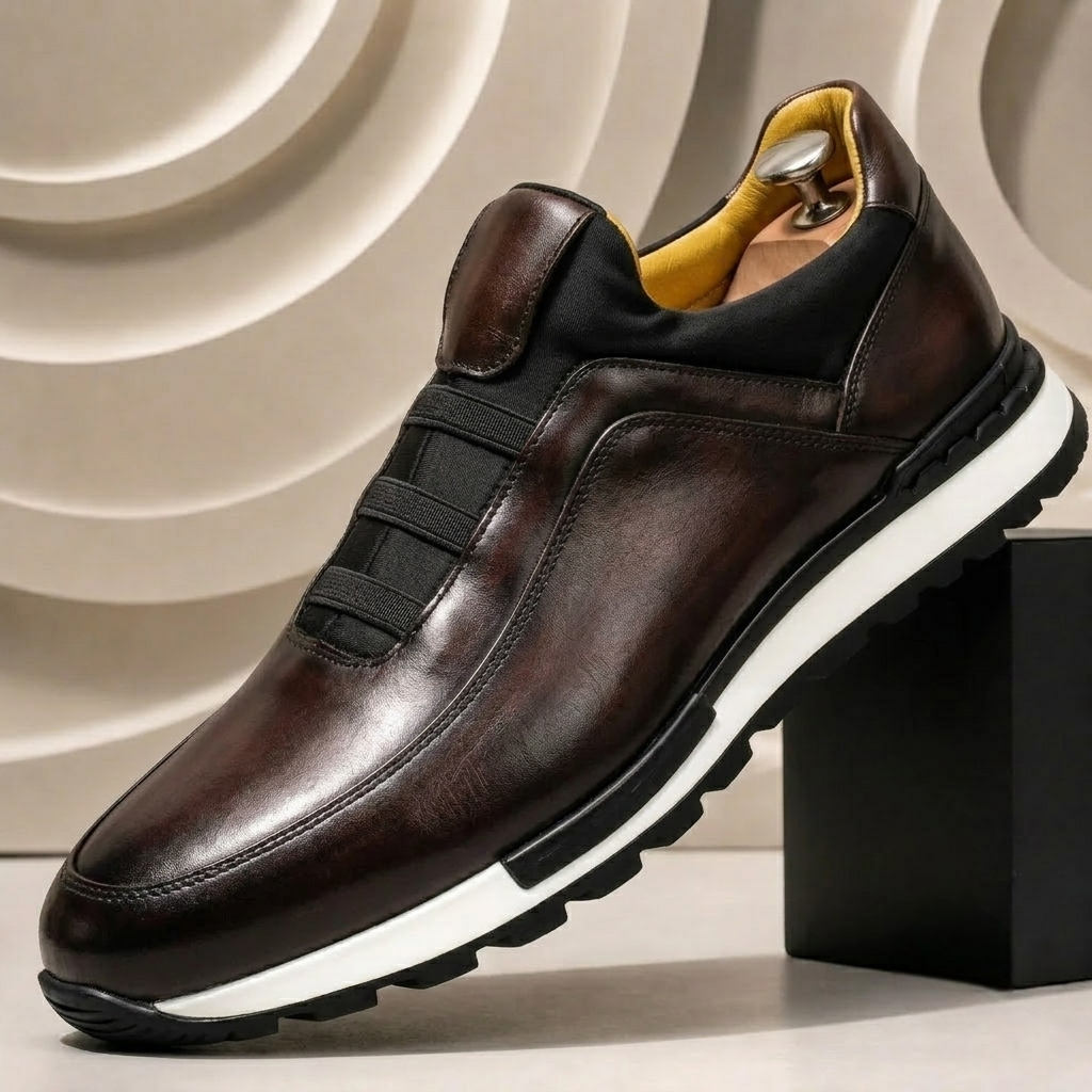 Men’s Premium Cowhide Leather Casual Sneakers – Multiple Colors