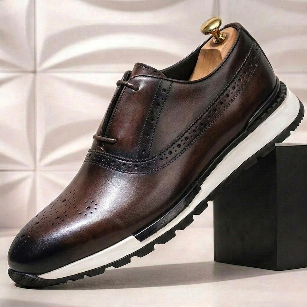 Men’s Premium Cowhide Leather Casual Sneakers – Multiple Colors