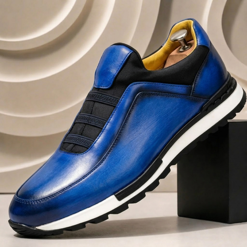 Men’s Premium Cowhide Leather Casual Sneakers – Multiple Colors