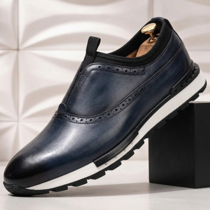 Men’s Premium Cowhide Leather Casual Sneakers – Multiple Colors