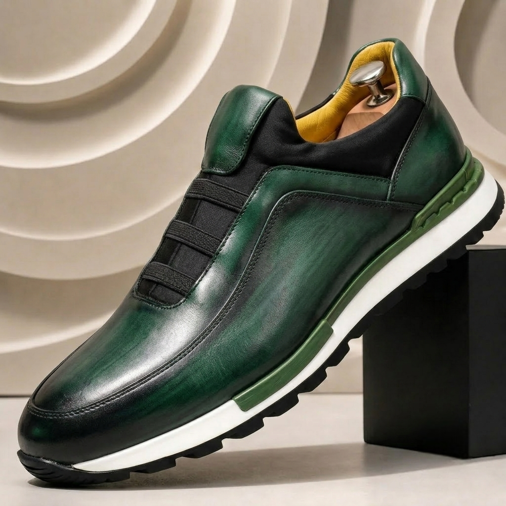 Men’s Premium Cowhide Leather Casual Sneakers – Multiple Colors
