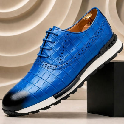 Men’s Premium Cowhide Leather Casual Sneakers – Multiple Colors