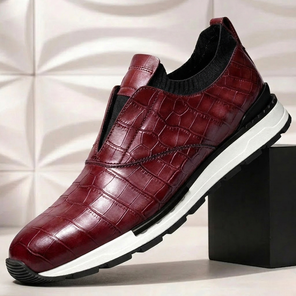 Men’s Premium Cowhide Leather Casual Sneakers – Multiple Colors