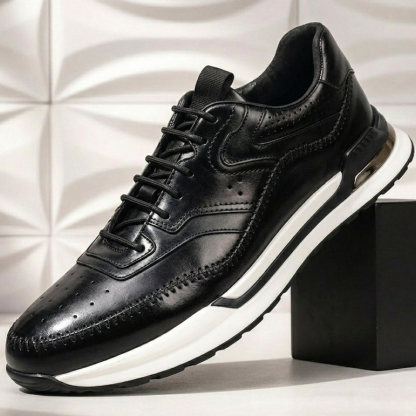 Men’s Premium Cowhide Leather Casual Sneakers – Multiple Colors