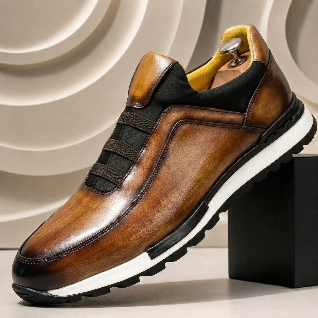 Men’s Premium Cowhide Leather Casual Sneakers – Multiple Colors