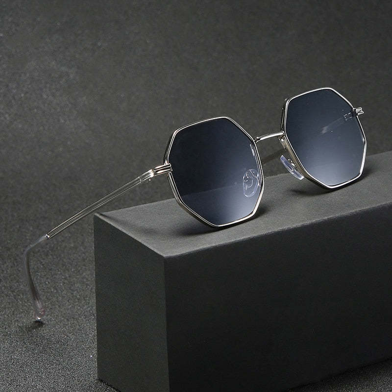 Resin Lenses Polygon Aviator Sunglasses
