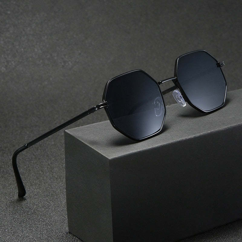 Resin Lenses Polygon Aviator Sunglasses