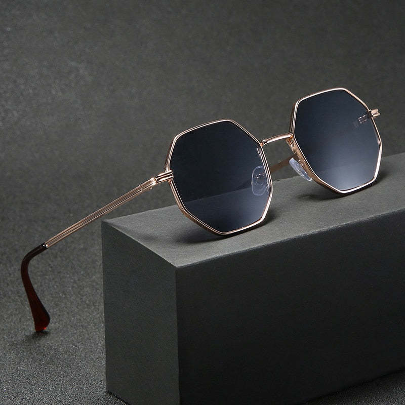Resin Lenses Polygon Aviator Sunglasses