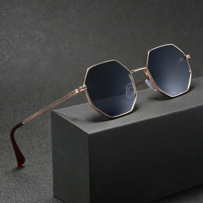 Resin Lenses Polygon Aviator Sunglasses