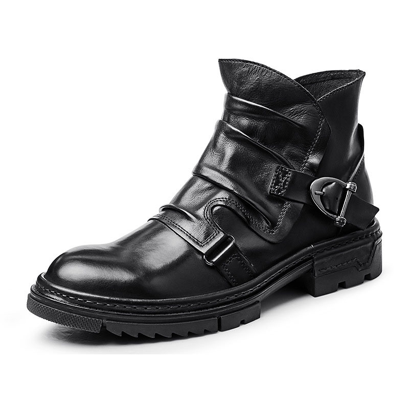 GUYSTEP™New British retro motorcycle Martin leather boots