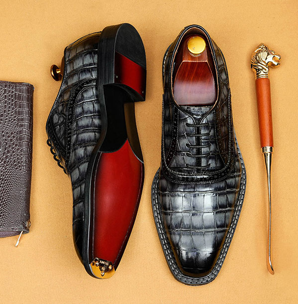 2026 New Men's Top-Grain Leather British Style Business Formal Oxford Shoes