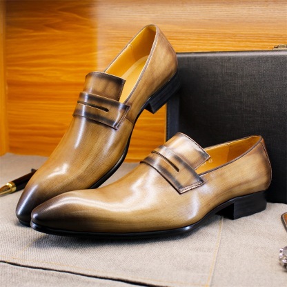 [Copy]Men's stylish green tassel casual shoes