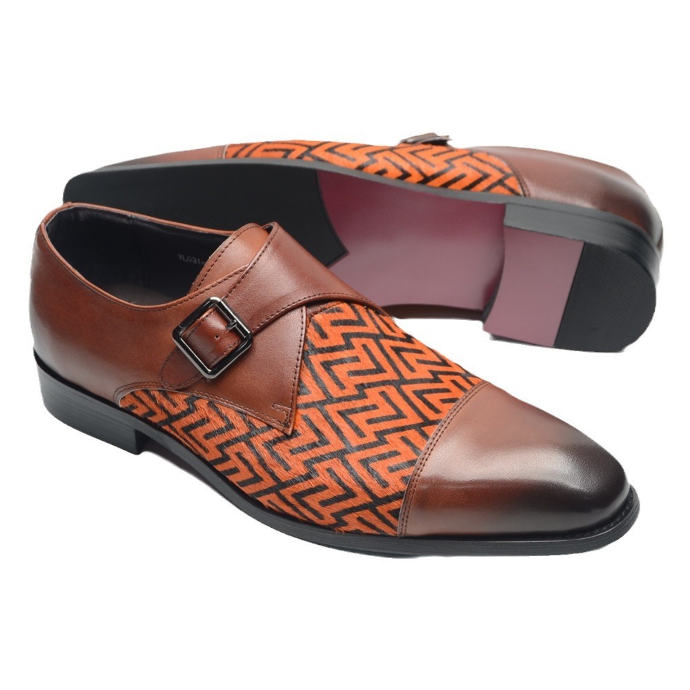 GUYSTEP™Men's single buckle cowhide high-end luxury monk shoes