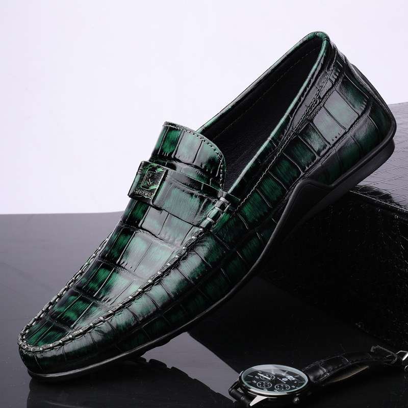 [Copy]Crocodile pattern men's leather shoes business casual