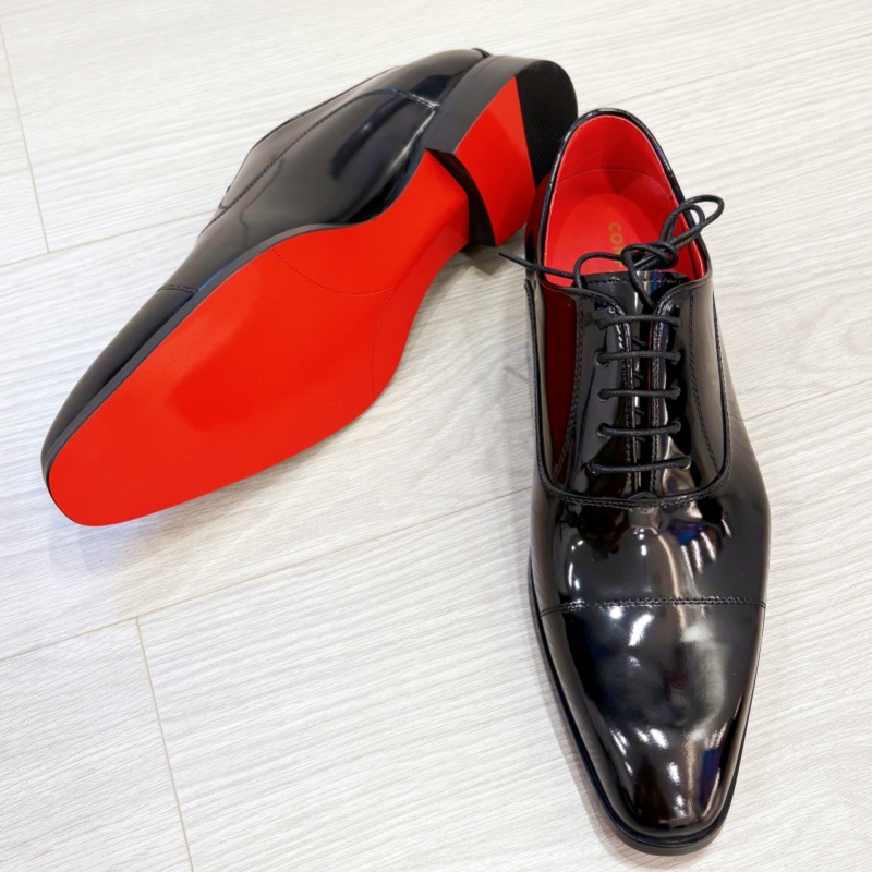 GUYSTEP™Red bottom genuine leather lace-up men's versatile leather shoes