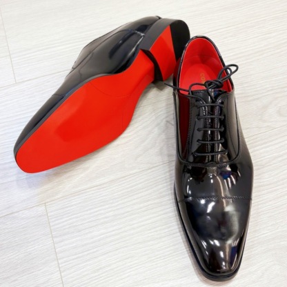 GUYSTEP™Red bottom genuine leather lace-up men's versatile leather shoes